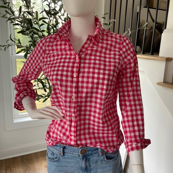 J.Crew Factory Gingham Bottom-up, Size XS - Picture 1 of 3